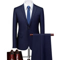 Men's 2-Piece Classic Two Button Casual Navy Suit