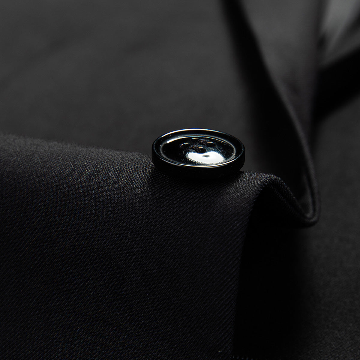 Men's 2-Piece Classic Two Button Casual Black Suit