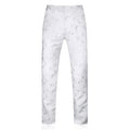 Men's Rose Embroidery White Pants