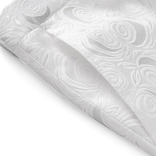 Men's Rose Embroidery White Pants