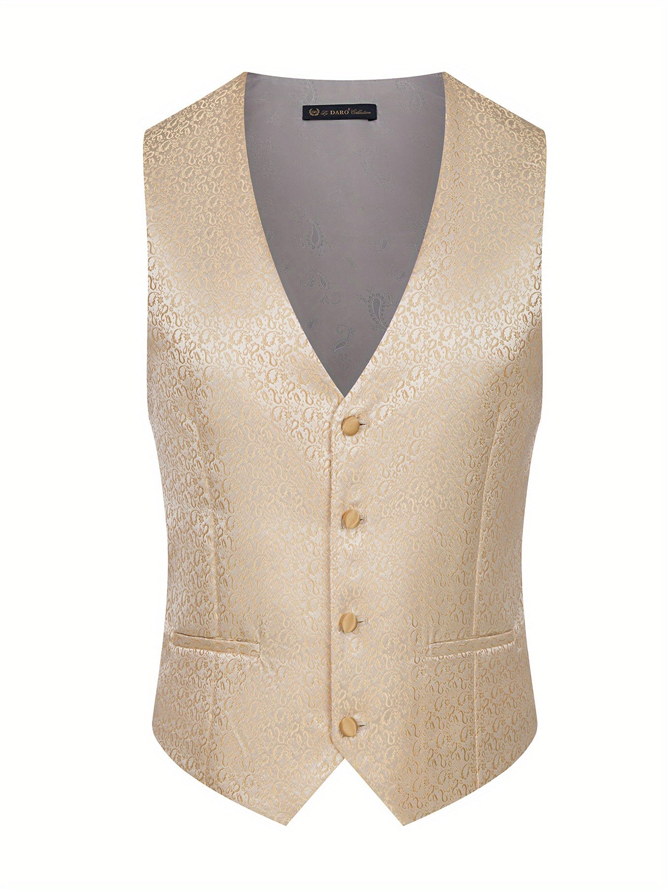 Men's Luxury Tailcoat Set -3-Piece Set (Coat+Tank Top+Pants), Unique Button Design, Jacquard Printing Craftsmanship, Gentleman Style, Suitable for Banquet, Dance, Wedding and Other Occasions