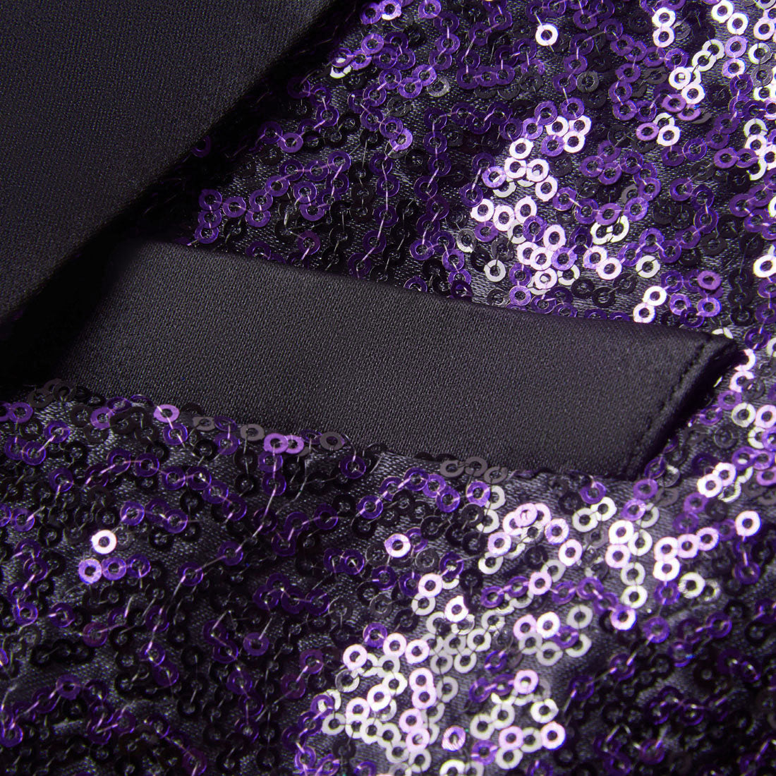 Men's Gradient Sparkling Purple and Black Sequin Jacket