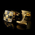 Luxury Gold Cufflinks with Diamonds