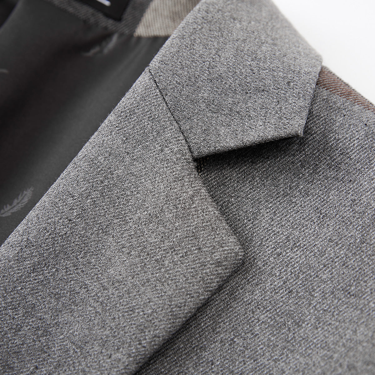 Men's 3-Piece Modern Plaid Design Light Gray Tuxedo