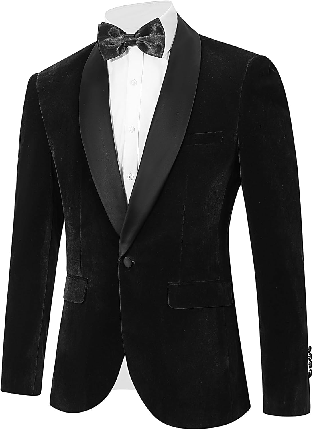 Men Suit Blazer Tuxedo Slim Fit Velvet Party Wedding Prom