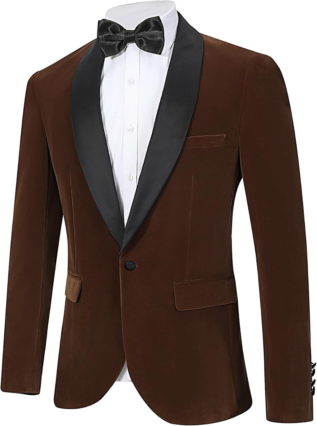 Men Suit Blazer Tuxedo Slim Fit Velvet Party Wedding Prom