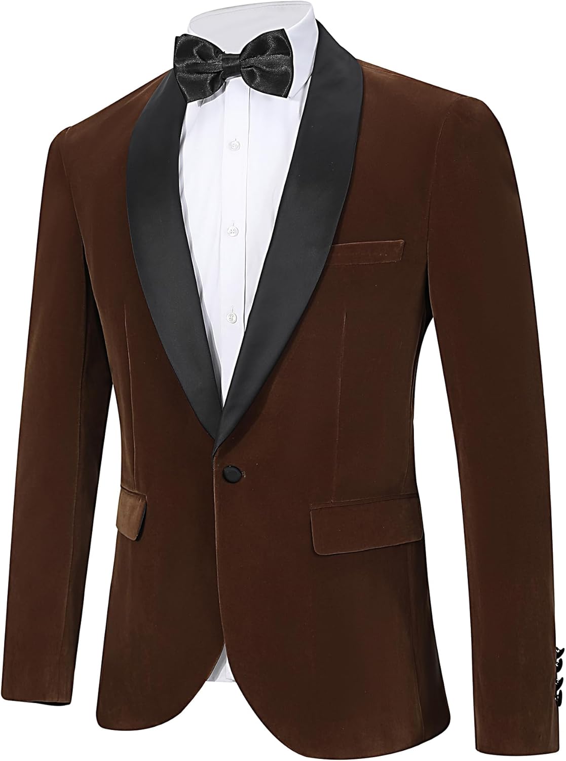 Men Suit Blazer Tuxedo Slim Fit Velvet Party Wedding Prom