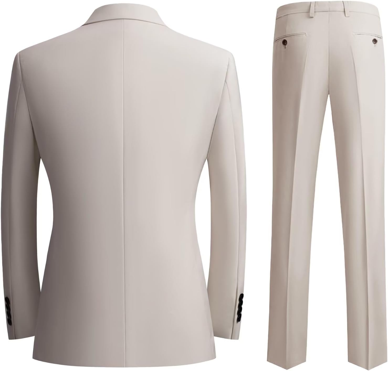 Men's 4 Piece Formal Suit Peaked Lapel Jacket Double Breasted Vest, Pants & Bow Tie for Prom Nights