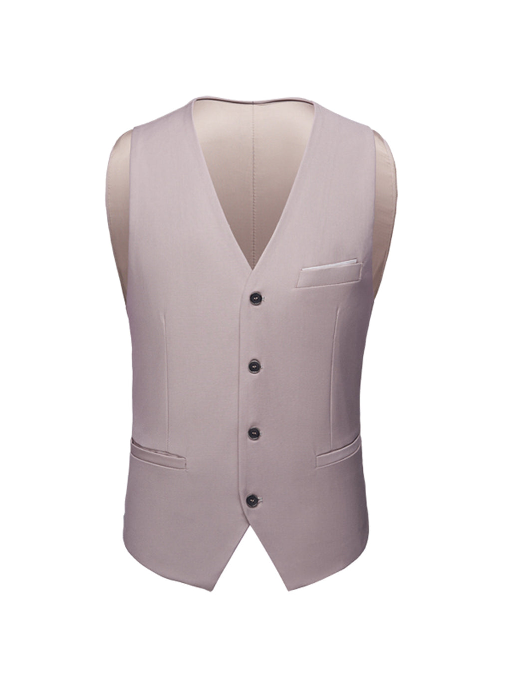 Men's 3-piece slim fit suit set - single button sports jacket, vest, and pants, men's modern formal wedding ball dress