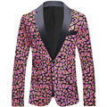 Men's Sequin Geometric Mosaic Pink Tuxedo