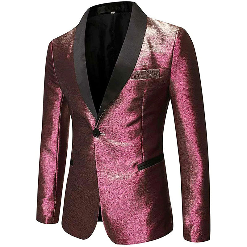 Men's 2-Piece Flashy Tuxedo with Burgundy Gradient Flash
