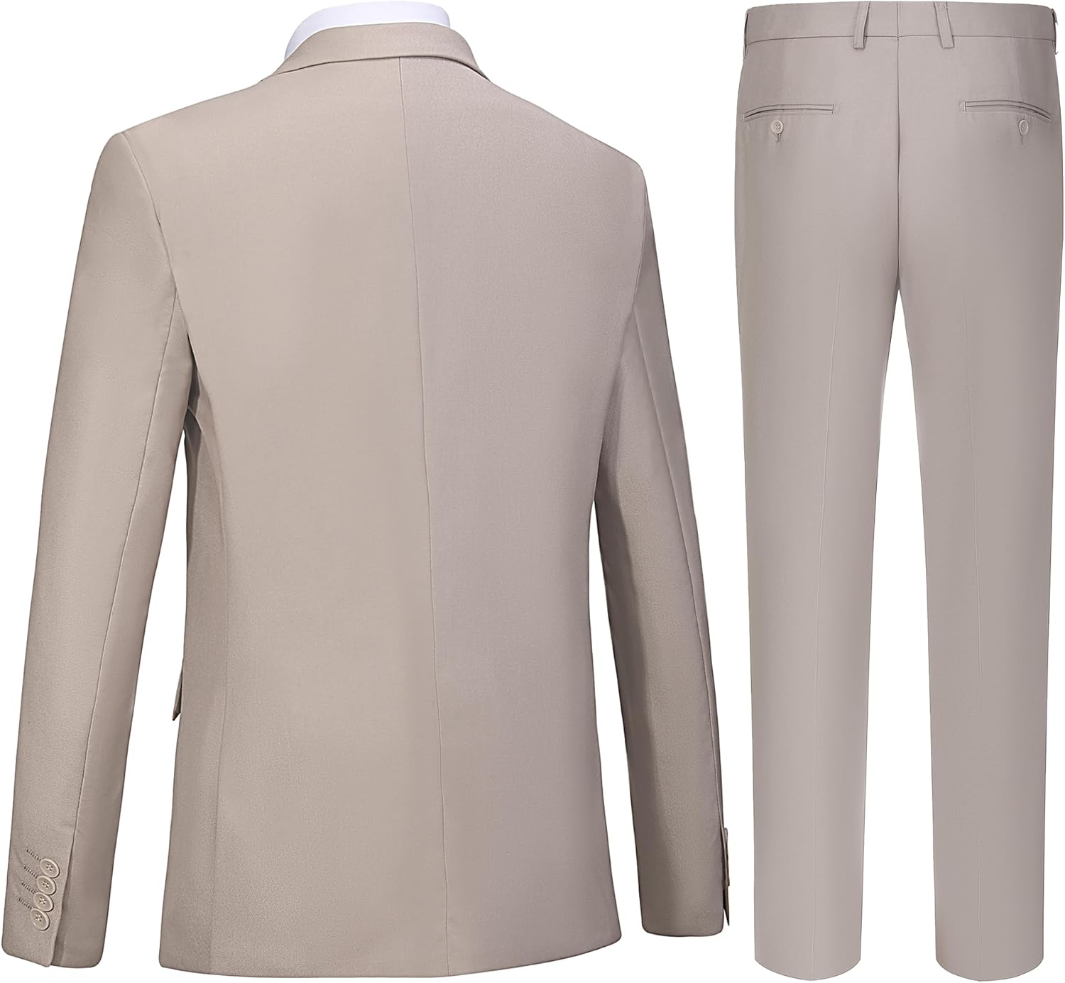Plus Size Suits for Men Notch Collar Tuxedo Blazer Vest Pants Solid Prom Business Party Event Banquet Performance