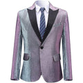 Men's Luxury One Button Gradient Silver Tuxedo