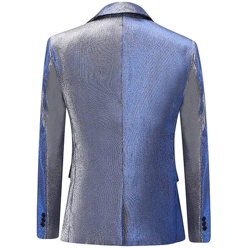 Men's Luxury One Button Gradient Grayish Blue Tuxedo