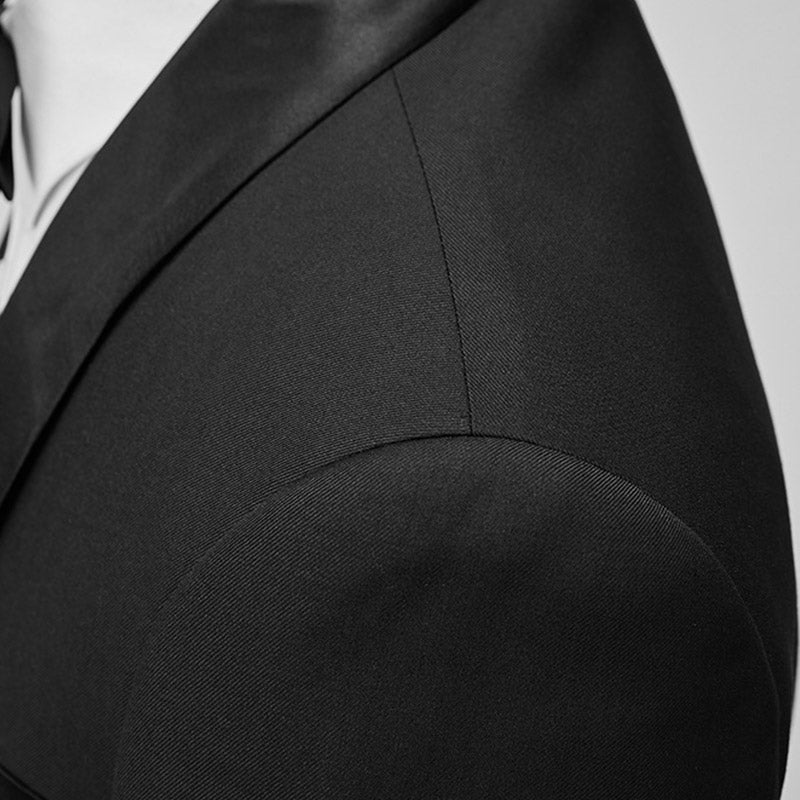 Men's 3-Piece Classic Groom Dresses Elegant Black Groomsmen Suit