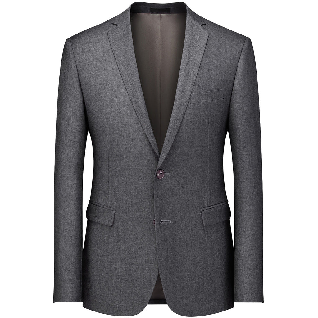 Men's 2-Piece Classic Two Button Casual Gray Suit