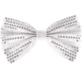 Fashion Sequins White Bow Tie