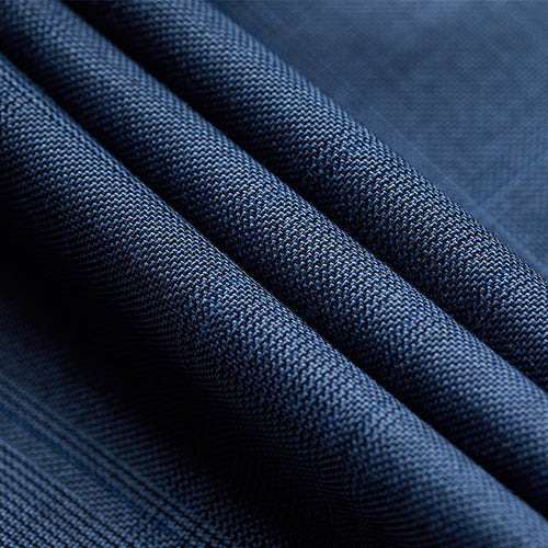 Men's 3-Piece Two Button Subtile Grid Navy Blue Suit