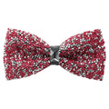 Rhinestone Carmine Bow Ties for Men with Adjustable Length