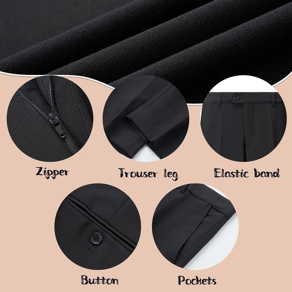 Men's Slim Fit Leopard Print Tuxedo Suit with Black Velvet Shawl Lapel One Button Tuxedo Jacket & Black Suit Pants Set