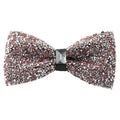 Rhinestone Pink Bow Ties for Men with Adjustable Length