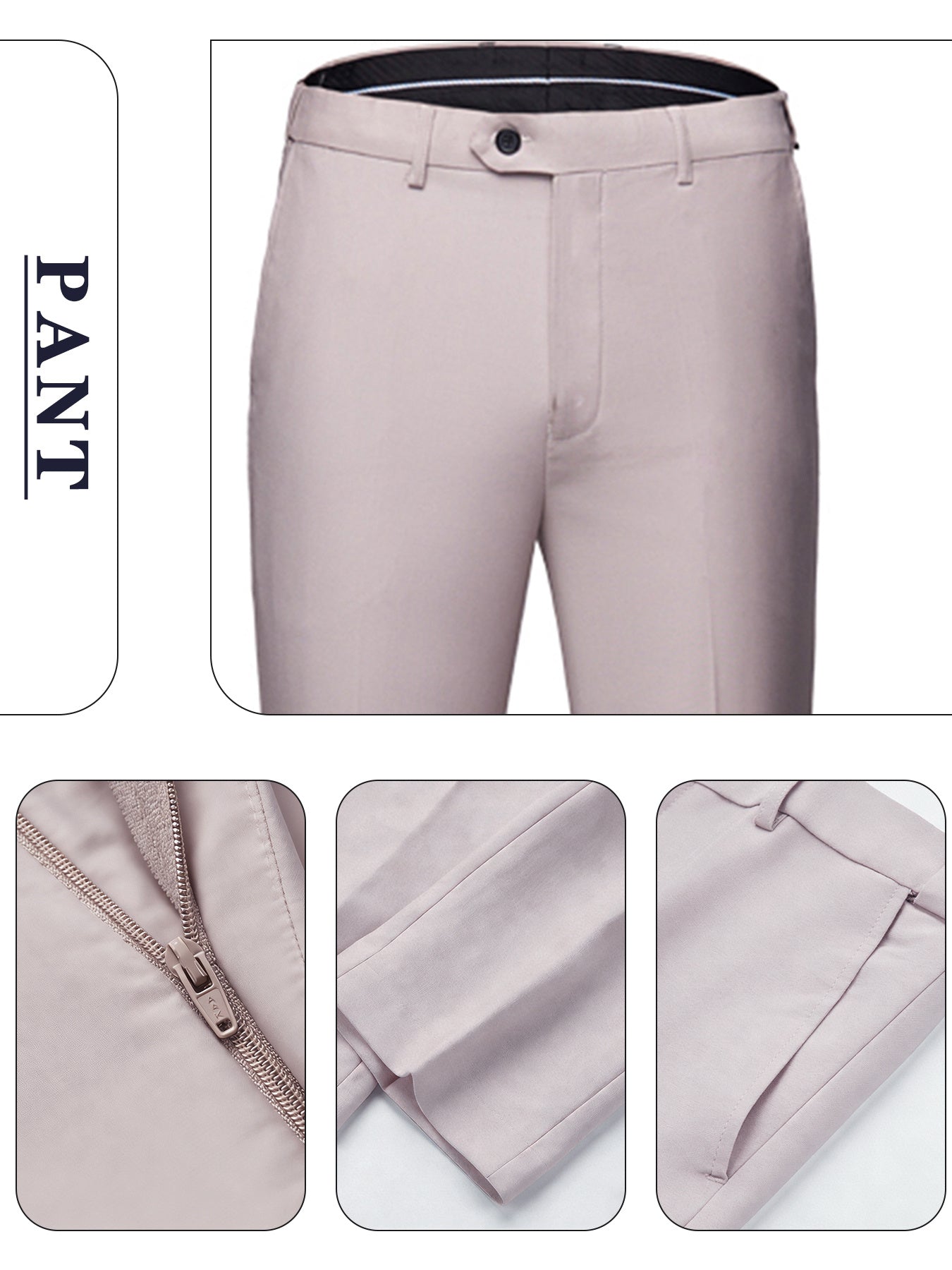 Men's 3-piece slim fit suit set - single button sports jacket, vest, and pants, men's modern formal wedding ball dress