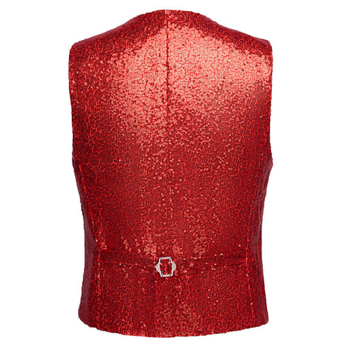 Men's Sequin Fashion Vest Red
