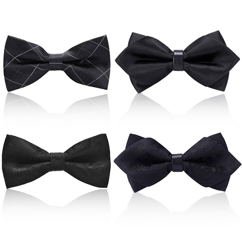 4 PACKS  Adjustable Neck Pre-Tied Bow Tie  For Men Boys