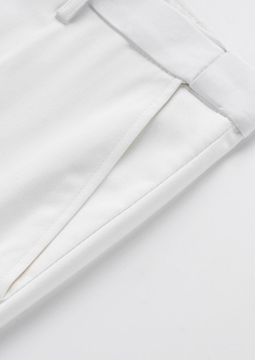 Men's 2-Piece British Style Graffiti Print White Jacket