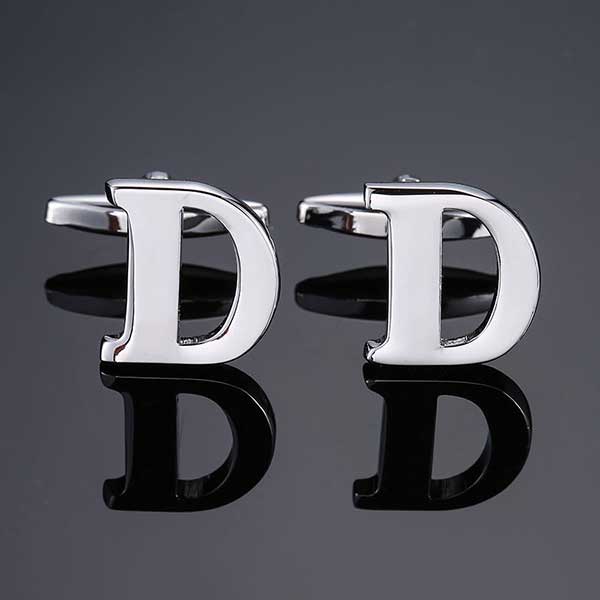 26 Dimensional Letter Style Cufflinks Silver
