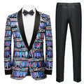 Men's 2-Piece Fashion Fringed Sequin Tassels Colorful Tuxedo