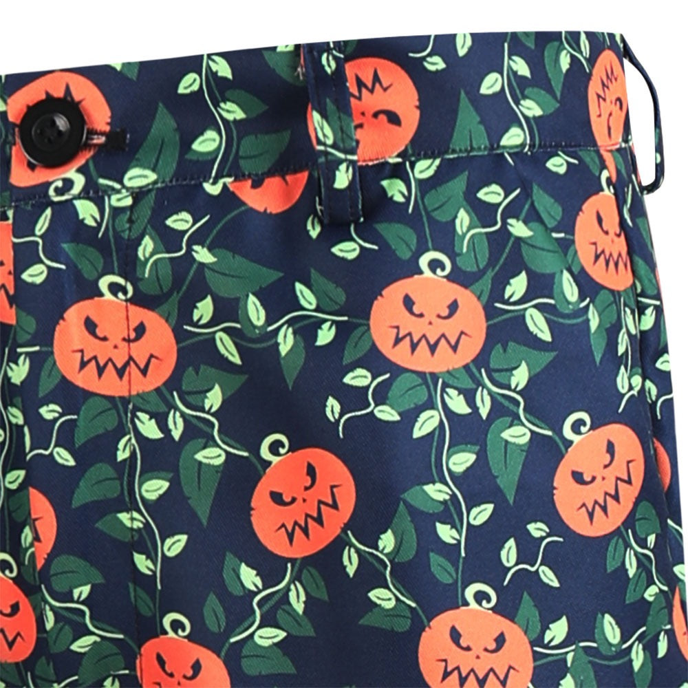 Men's 3-Piece Halloween Cute Pumpkin Pattern Suit