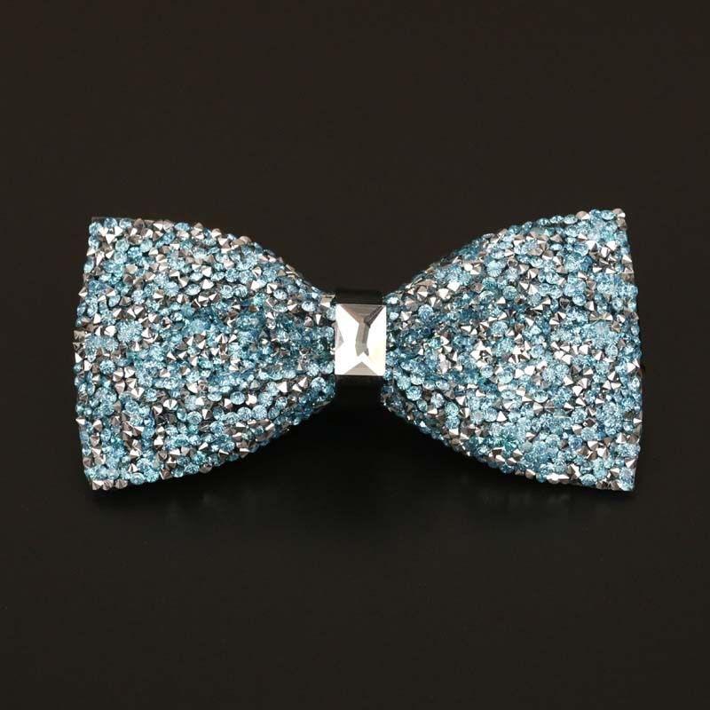 Rhinestone Bow Ties for Men Pre Tied Sequin Diamond Bowties 8 Color