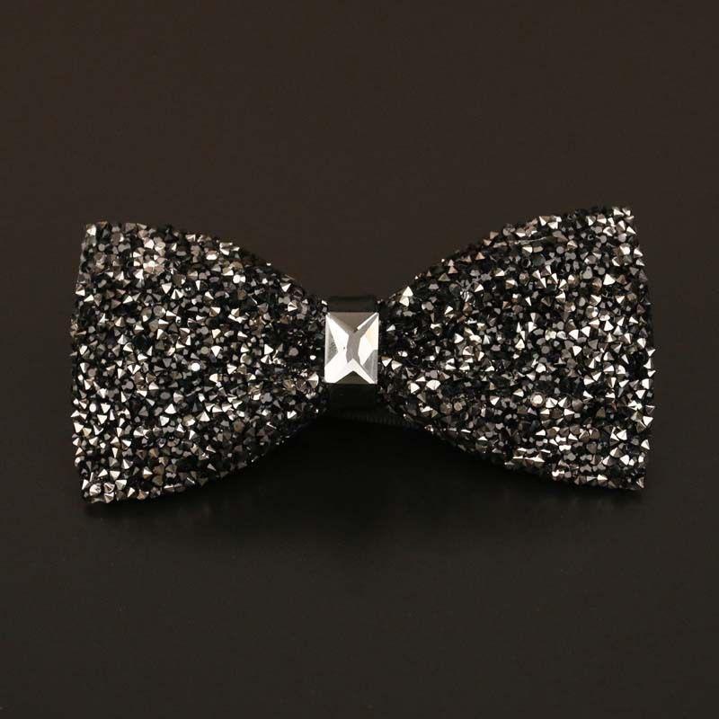 Rhinestone Bow Ties for Men Pre Tied Sequin Diamond Bowties 8 Color