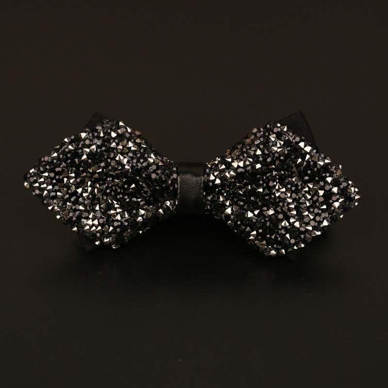 Rhinestone Bow Ties for Men Pre Tied Sequin Diamond Bowties 8 Color