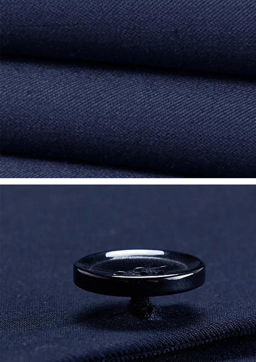 Men's 3-Piece Classic Groom Dresses Navy Blue Groomsmen Suit