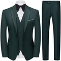 Men's 3-Piece Emerald Green Suit Stylish One Button