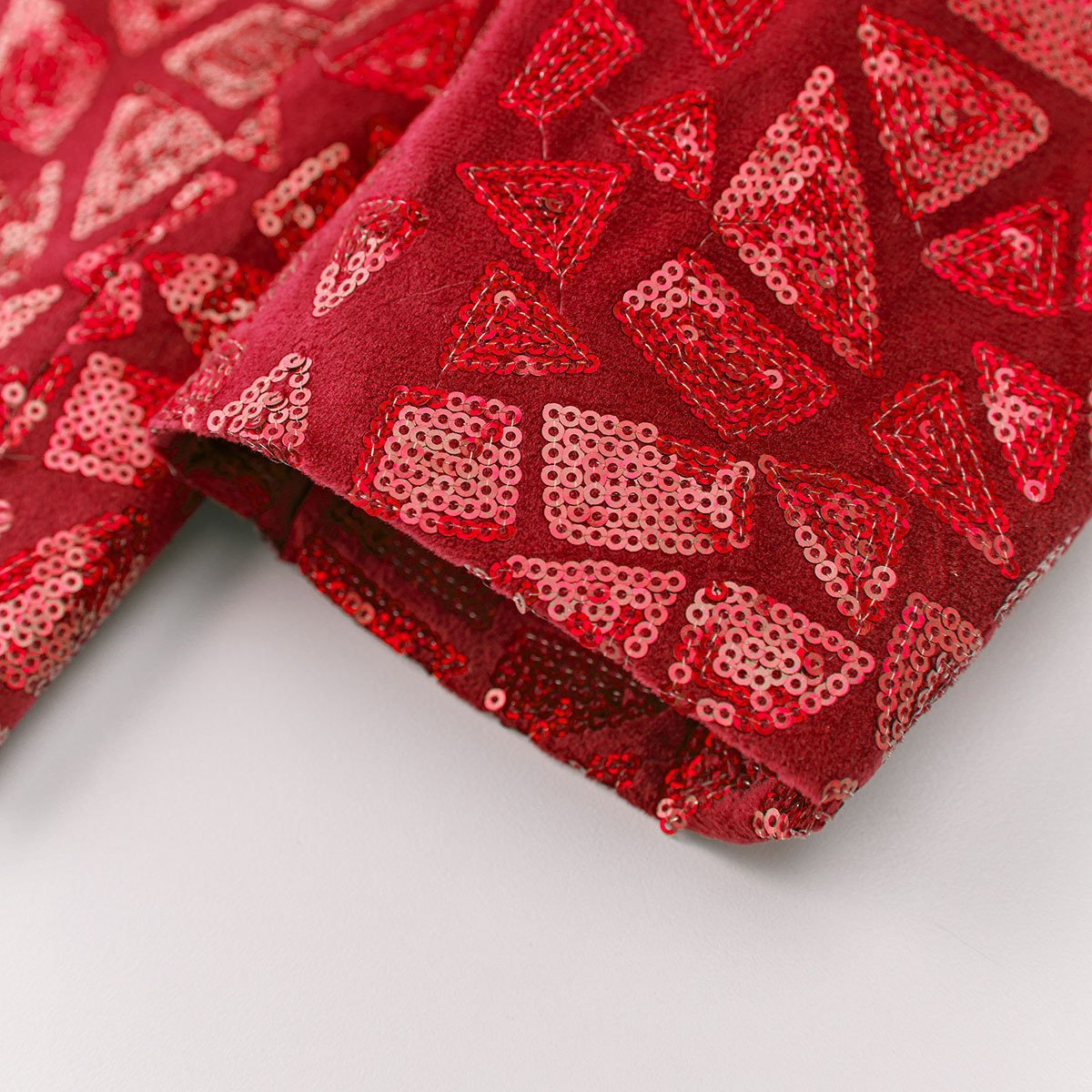 Men's Sequin Geometric Mosaic Red Tuxedo