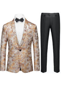 Men's 2-Piece Gilded Gold Single-Button Casual Tuxedo