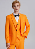Men's 3-Piece Classic One Button Orange Tuxedo