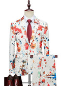 Men’s 3D Digital Print 2-Piece Stage Performance Suit