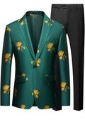 Men's Ginkgo Leaf Green Tuxedo Jacket