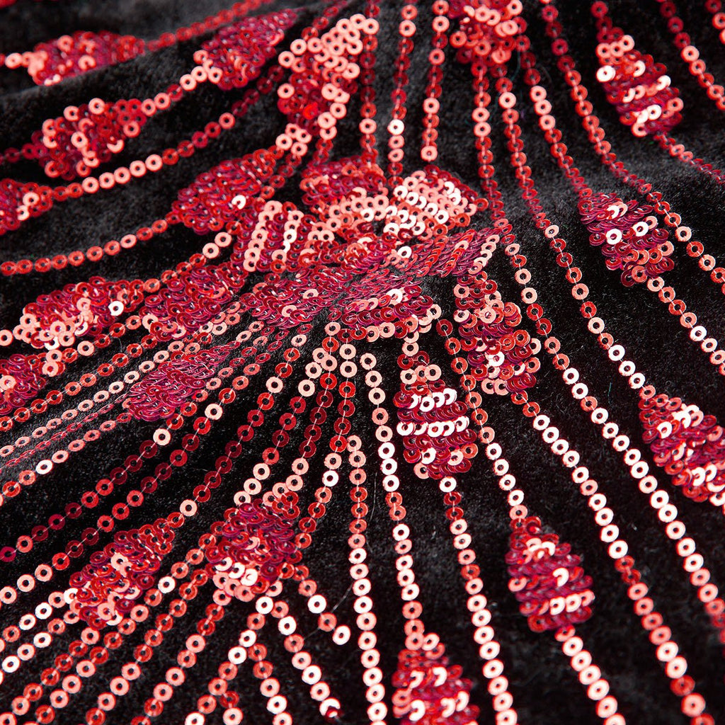 Men's Sequin Jacket Red Falling Stars