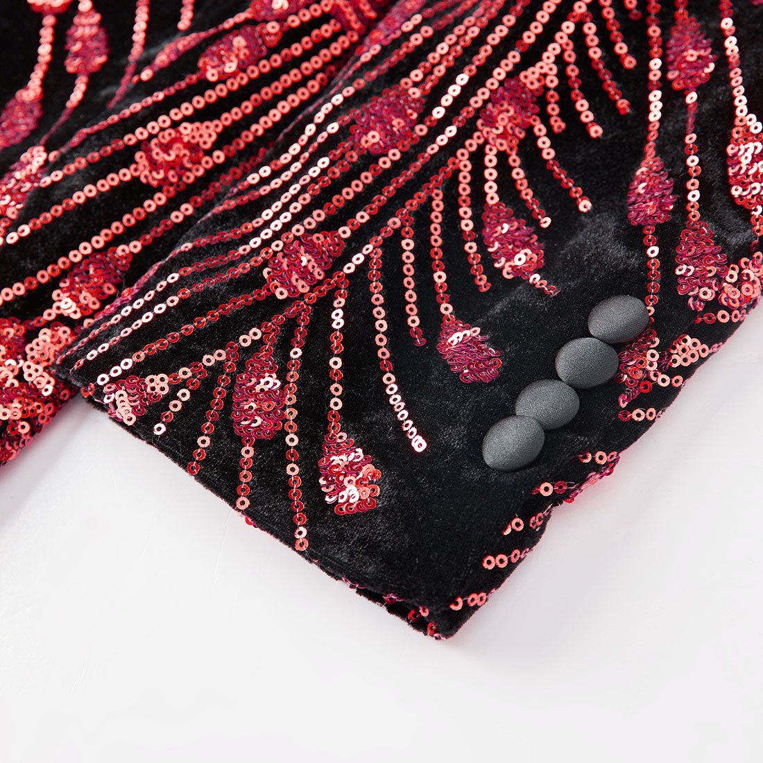 Men's Sequin Jacket Red Falling Stars