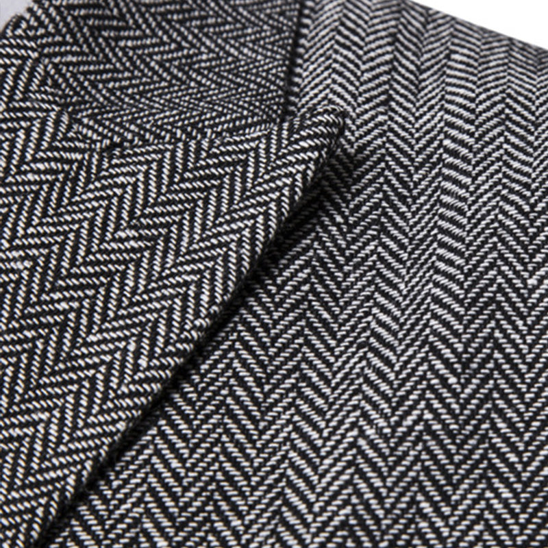 Men's Herringbone Two Breasted Vest