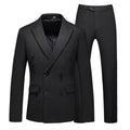 Men’s 3-Piece Classic Double-breasted Black Business Suit