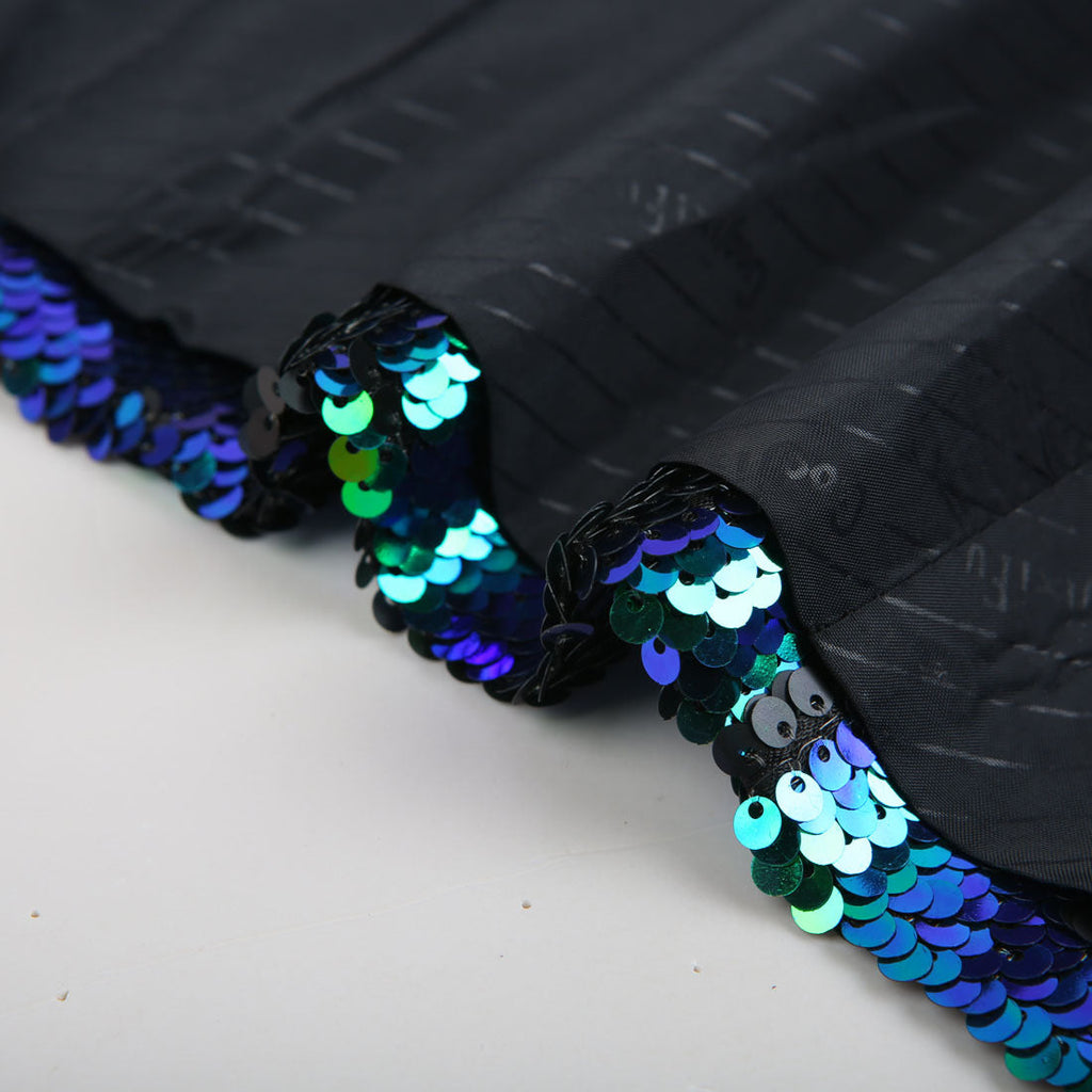 Men's Shawl Lapel Gradient Sequin Teal Green Tuxedo