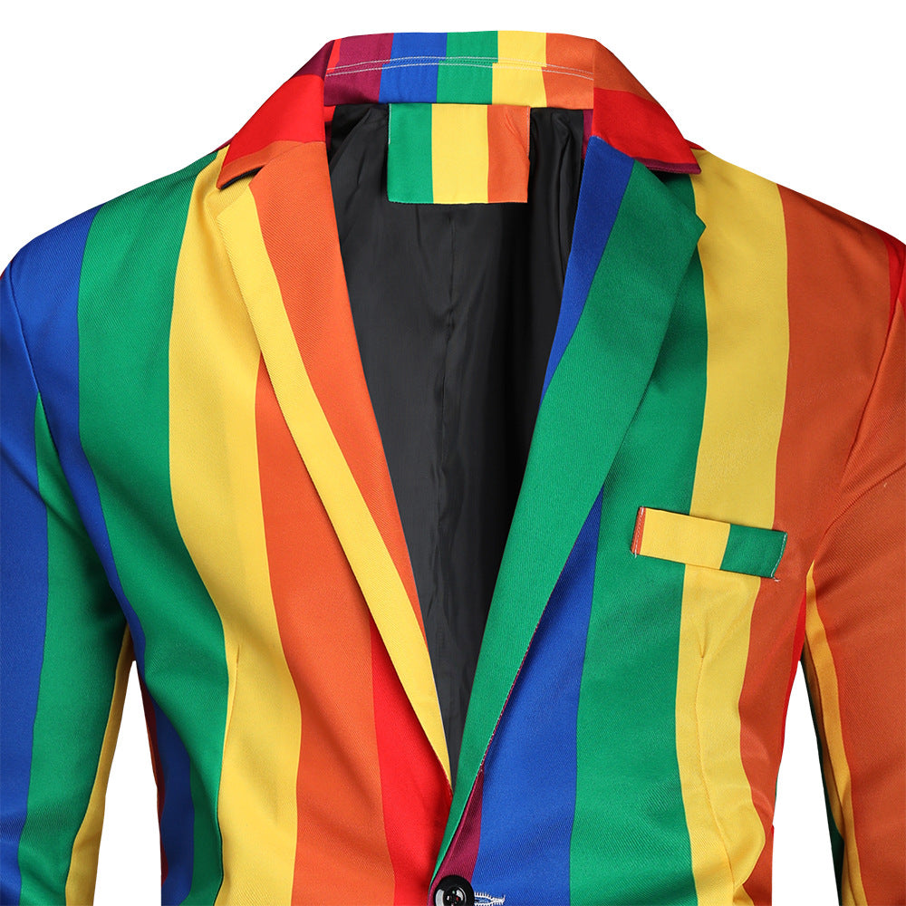 Men's 2-Piece Rainbow Pride Parade Blazer