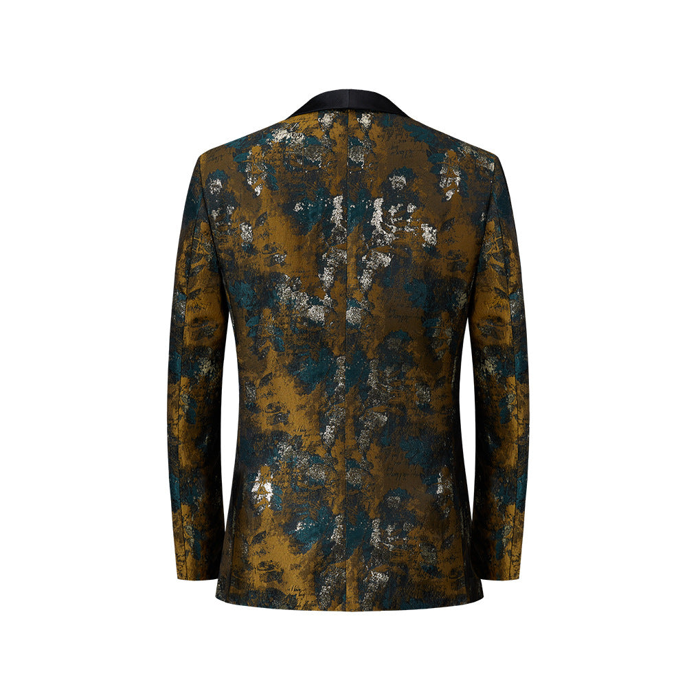 Men's Jacquard Embroidered Painting Tuxedo Jacket