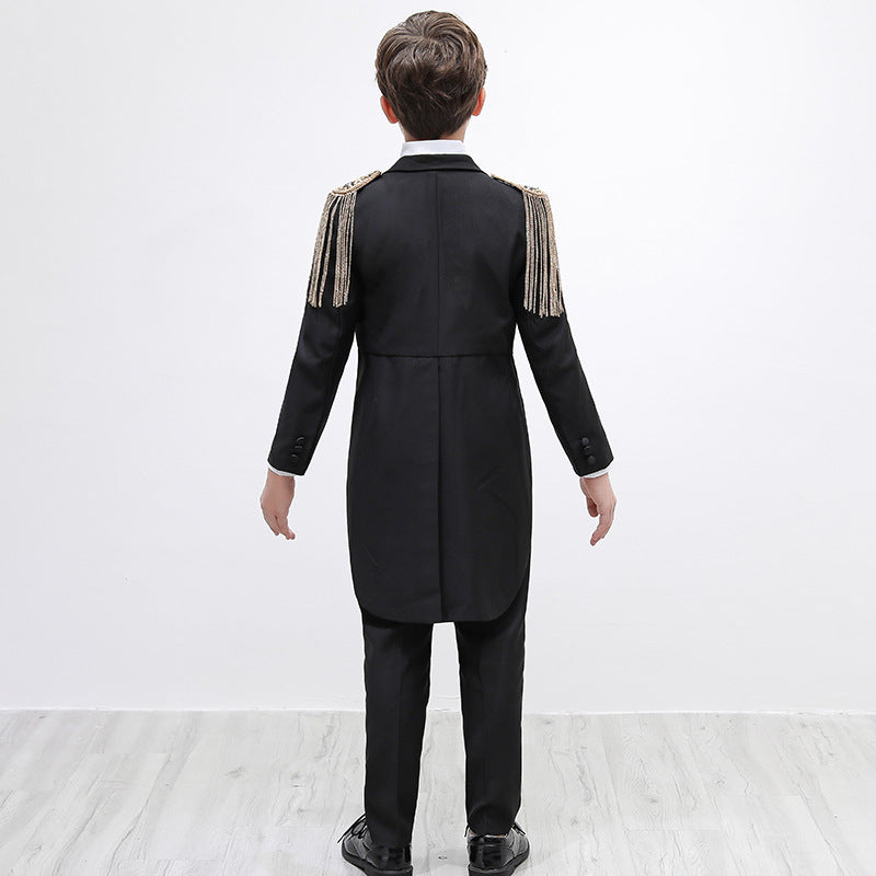 Boy's 3-Piece Suit Classic Swallow Black
